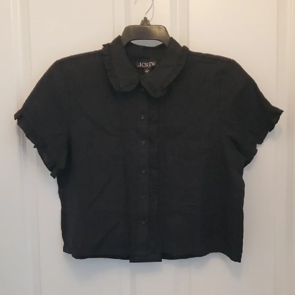 J.Crew, Short Sleeve Blouse, Size M, Black - Picture 1 of 13